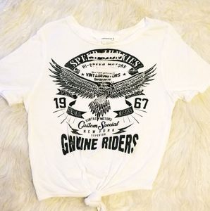 Cute Girls Short Sleeve Ripped Tee Tshirt 7/8